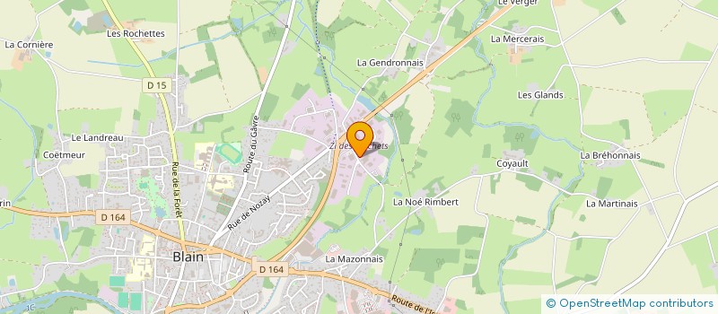 localisation de l'entreprise ESPACE + AMENAGEMENT  BLAIN