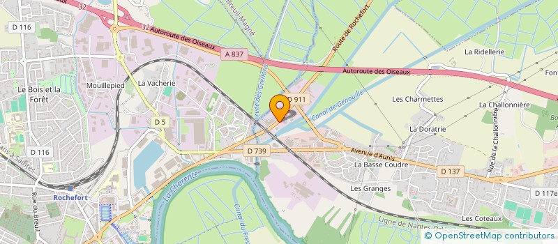 localisation de l'entreprise ESPACE ANIMAL à TONNAY-CHARENTE