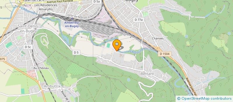 localisation de l'entreprise ESPACE APICOLE DE L'AIN à BETTANT