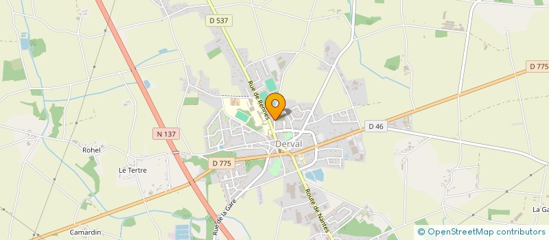localisation de l'entreprise ESPACE AQUATIQUE DU SECTEUR DE DERVAL  DERVAL