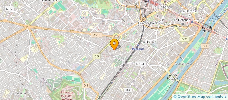 localisation de l'entreprise ESPACE ARCHITECTURE  PUTEAUX