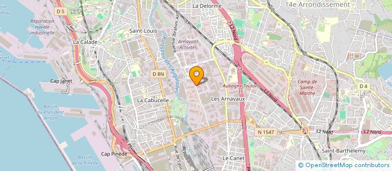 localisation de l'entreprise ESPACE ARENA à MARSEILLE