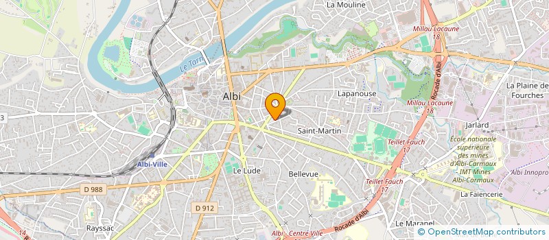 localisation de l'entreprise ESPACE ART à ALBI