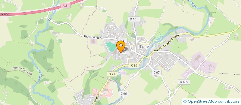 localisation de l'entreprise ESPACE ARTISTIQUE CULTUREL PLEINS FEUX  LOUE