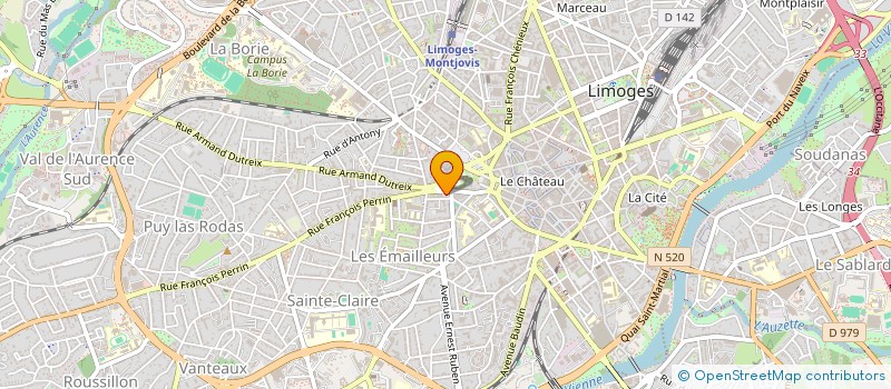 localisation de l'entreprise ESPACE ASSOCIATION à LIMOGES