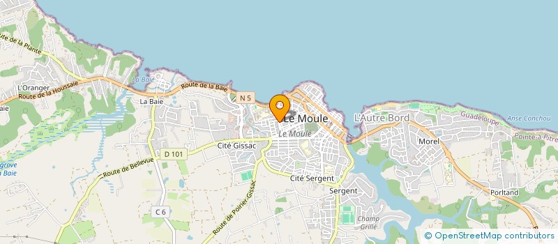 localisation de l'entreprise ESPACE AUDIO-VISION à LE MOULE