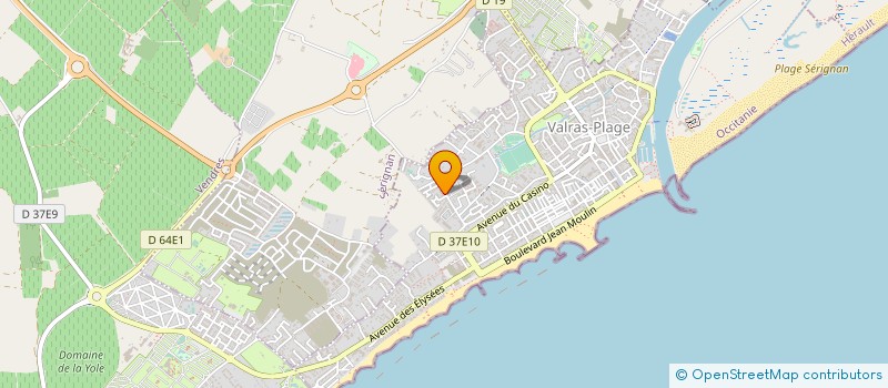 localisation de l'entreprise ESPACE AUTO  VALRAS-PLAGE