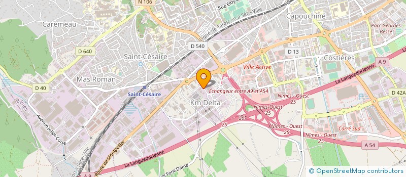 localisation de l'entreprise ESPACE AUTO DES COSTIERES  NIMES