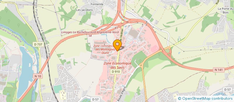 localisation de l'entreprise ESPACE AUTOMOBILE CHARENTAIS à CHAMPNIERS