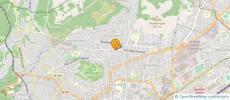 localisation de l'entreprise ESPACE AUTOMOBILE D'AUVERGNE  CLERMONT-FERRAND