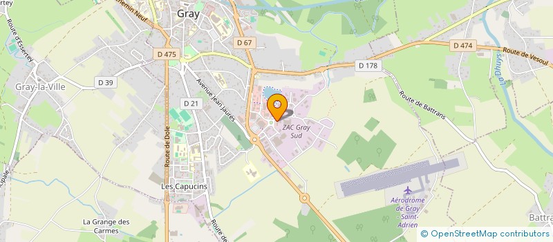 localisation de l'entreprise ESPACE AUTOMOBILES GRAYLOIS à GRAY