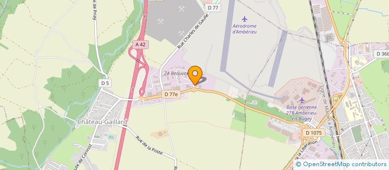 localisation de l'entreprise ESPACE AUTOS EN BUGEY à CHATEAU-GAILLARD