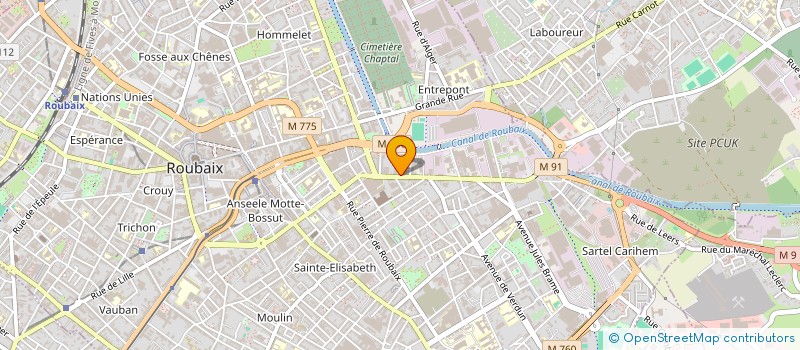 localisation de l'entreprise ESPACE AUTOS SERVICES à ROUBAIX