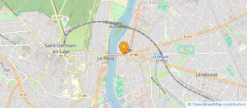 localisation de l'entreprise ESPACE AUTOS SERVICES à LE PECQ