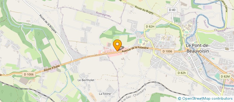 localisation de l'entreprise ESPACE BANQUETTES LITERIE à LE PONT-DE-BEAUVOISIN