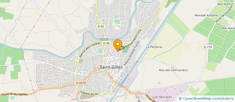 localisation de l'entreprise ESPACE BATIMENTS METALLIQUES à ST GILLES
