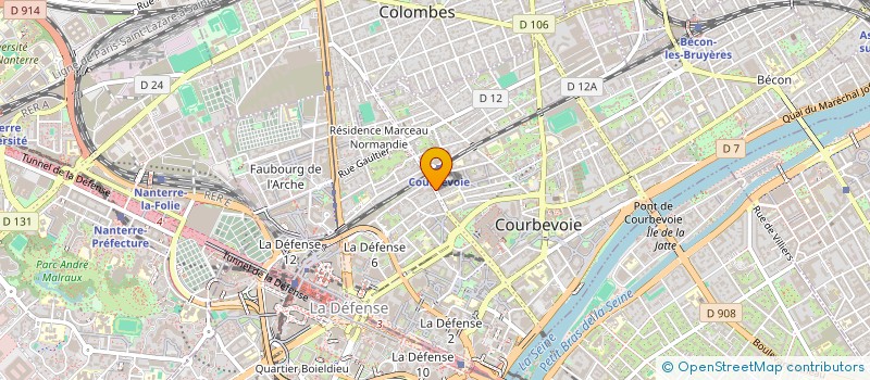 localisation de l'entreprise ESPACE BEAUTE CCCR à COURBEVOIE