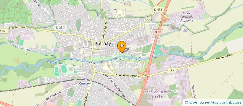 localisation de l'entreprise ESPACE BEAUTE CORINE PICHON à CERNAY