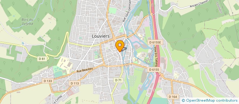 localisation de l'entreprise ESPACE BEAUTE LES BRUYERES à LOUVIERS