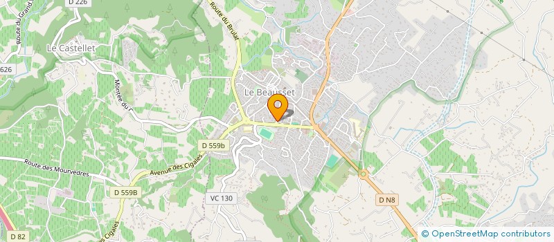 localisation de l'entreprise ESPACE BEAUTE SERVICE  LE BEAUSSET