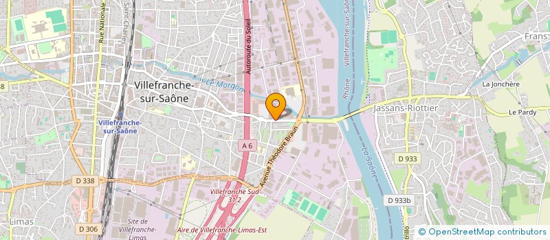 localisation de l'entreprise ESPACE BILLARD 69 à VILLEFRANCHE-SUR-SAONE