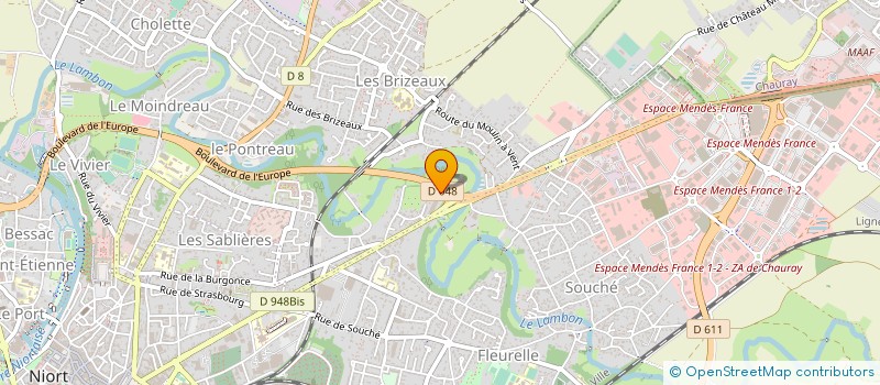 localisation de l'entreprise ESPACE BIO 79 à NIORT