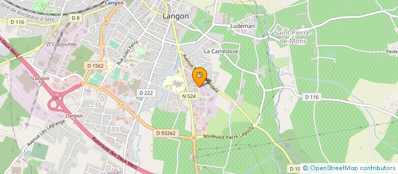 localisation de l'entreprise ESPACE BIO LANGON à LANGON