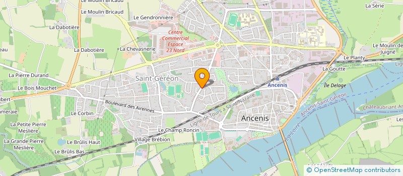 localisation de l'entreprise ESPACE BLEU  ANCENIS-SAINT-GEREON