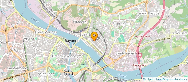 localisation de l'entreprise ESPACE BURO à BAYONNE