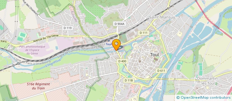 localisation de l'entreprise ESPACE BUSINESS à TOUL