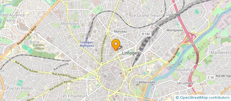 localisation de l'entreprise ESPACE CAFE à LIMOGES