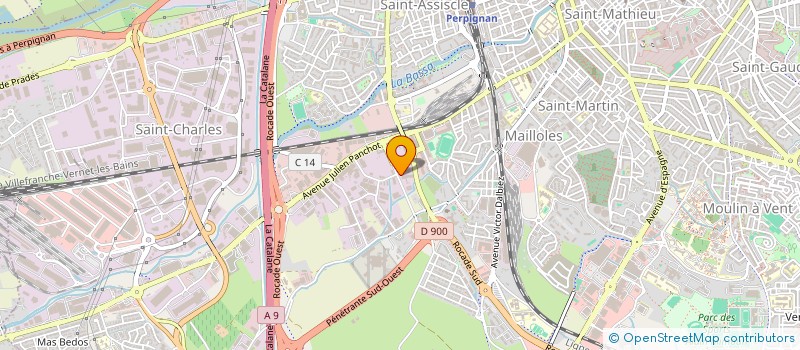 localisation de l'entreprise ESPACE CAR  PERPIGNAN