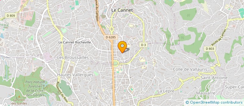 localisation de l'entreprise ESPACE CAR DISCOUNT à LE CANNET