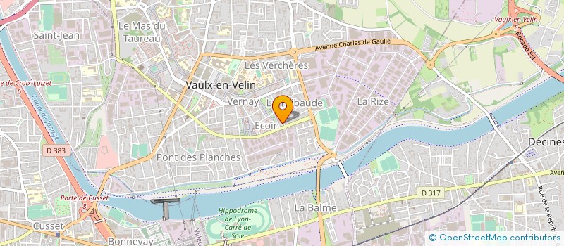 localisation de l'entreprise ESPACE CARCO - PEPINIERE D'ENTREPRISES à VAULX-EN-VELIN
