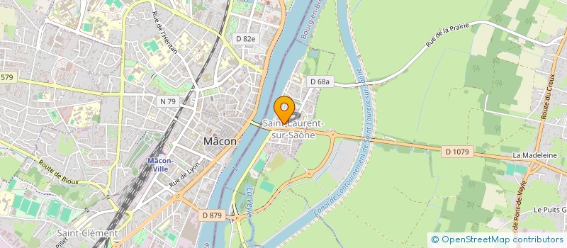 localisation de l'entreprise ESPACE CARDIO FITNESS à SAINT-LAURENT-SUR-SAONE