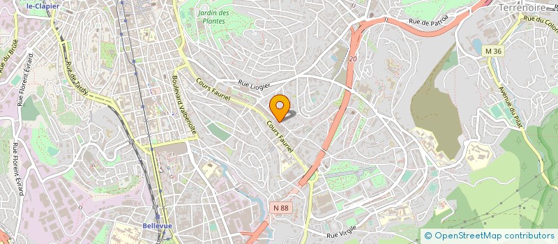 localisation de l'entreprise ESPACE CARDIO FORM à SAINT-ETIENNE