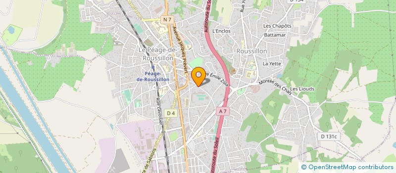 localisation de l'entreprise ESPACE CARRELAGE à ROUSSILLON