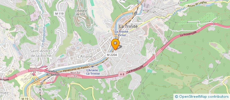 localisation de l'entreprise ESPACE CARROSSERIE à LA TRINITE