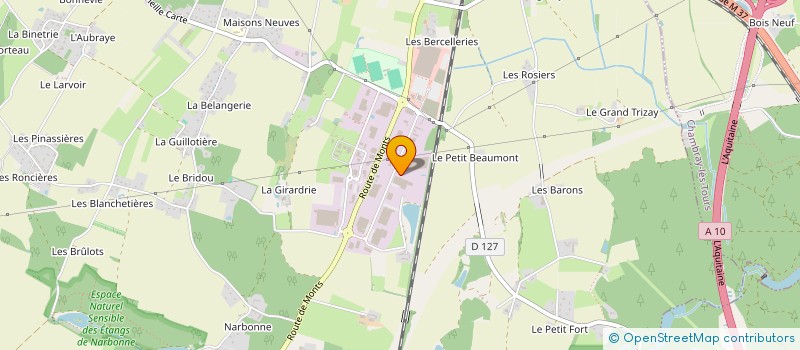 localisation de l'entreprise ESPACE CARROSSERIE à JOUE-LES-TOURS