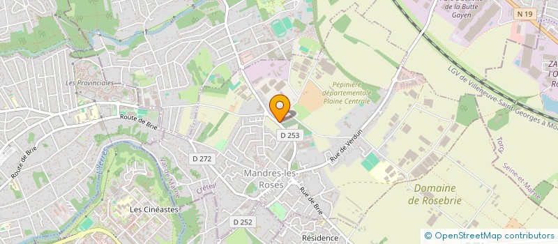 localisation de l'entreprise ESPACE CARROSSERIE 94 à MANDRES-LES-ROSES