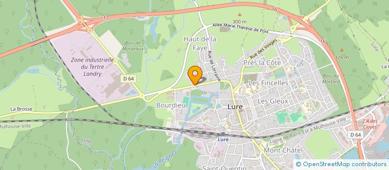 localisation de l'entreprise ESPACE CARROSSERIE LURON à LURE