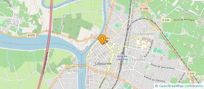 localisation de l'entreprise ESPACE CENTER  LIBOURNE