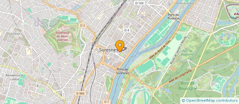 localisation de l'entreprise ESPACE CINEMA à SURESNES