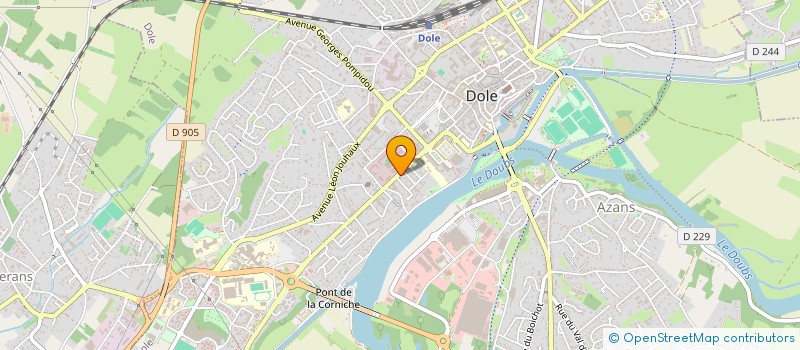 localisation de l'entreprise ESPACE COIFFURE à DOLE