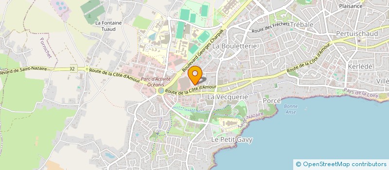 localisation de l'entreprise ESPACE COIFFURE à SAINT-NAZAIRE