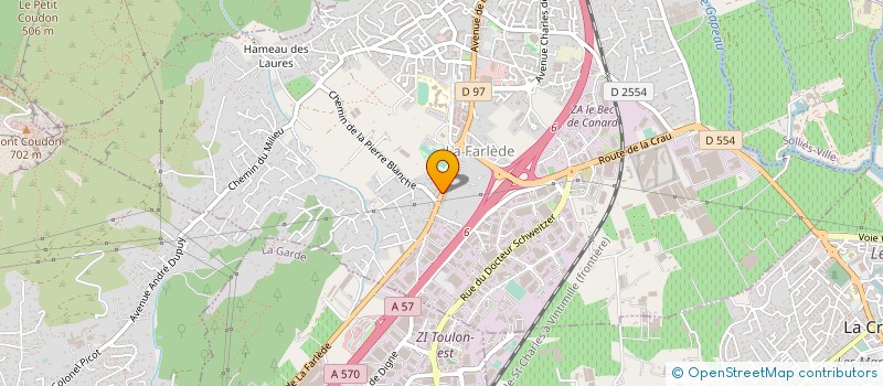 localisation de l'entreprise ESPACE COIFFURE à SOLLIES-PONT