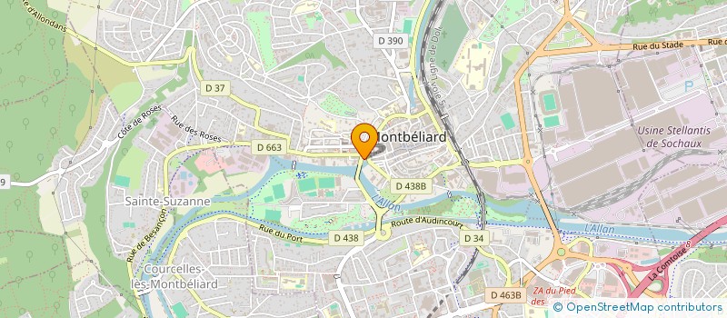 localisation de l'entreprise ESPACE COIFFURE  MONTBELIARD