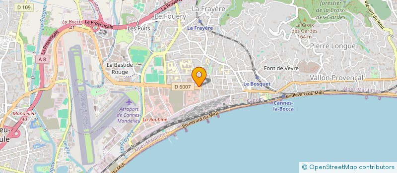 localisation de l'entreprise ESPACE COIFFURE à CANNES