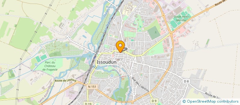 localisation de l'entreprise ESPACE COIFFURE à ISSOUDUN