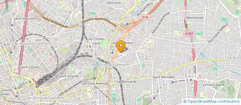 localisation de l'entreprise ESPACE COIFFURE à MARSEILLE